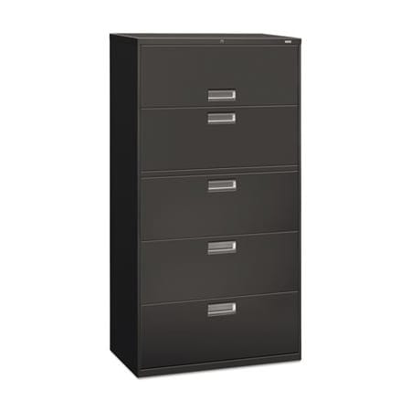 Hon HON, 600 SERIES FIVE-DRAWER LATERAL FILE, 36W X 18D X 64.25H, CHARCOAL 685LS